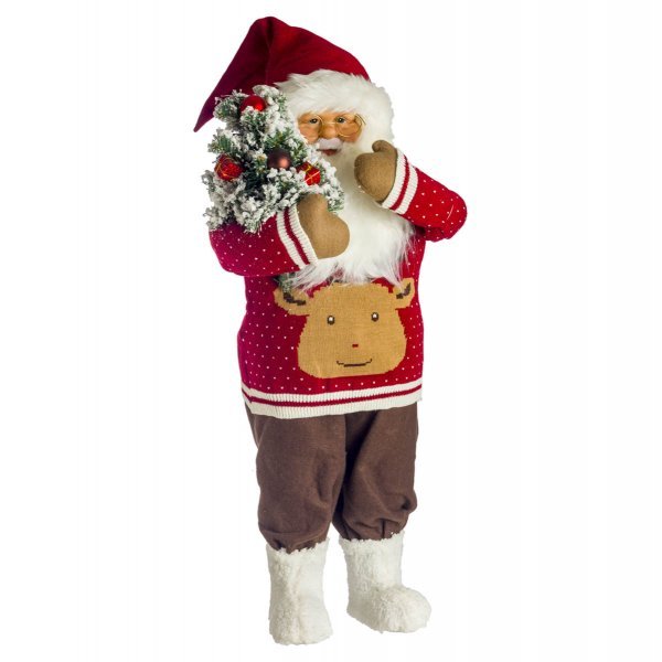 Χριστουγεννιάτικος Διακοσμητικός Άγιος Βασίλης Κόκκινος (80cm)